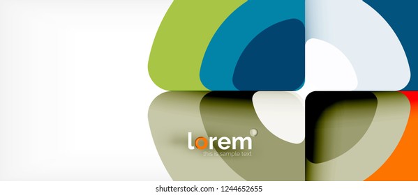 Circles and triangles geometric abstract background. Trendy abstract layout template for business or technology presentation or web brochure cover, wallpaper. Vector illustration