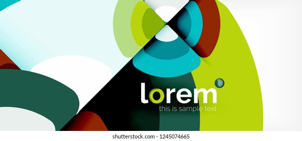Circles and triangles geometric abstract background. Trendy abstract layout template for business or technology presentation or web brochure cover, wallpaper. Vector illustration