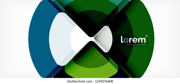 Circles and triangles geometric abstract background. Trendy abstract layout template for business or technology presentation or web brochure cover, wallpaper. Vector illustration