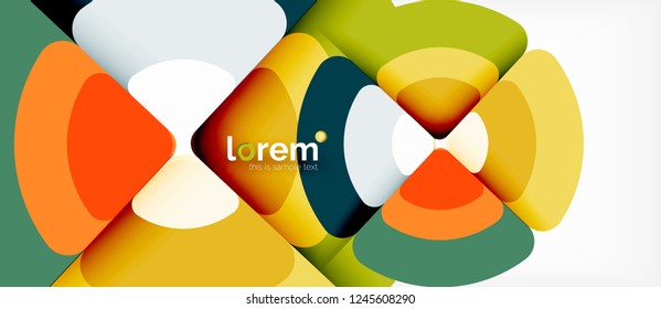 Circles and triangles geometric abstract background. Trendy abstract layout template for business or technology presentation or web brochure cover, wallpaper. Vector illustration