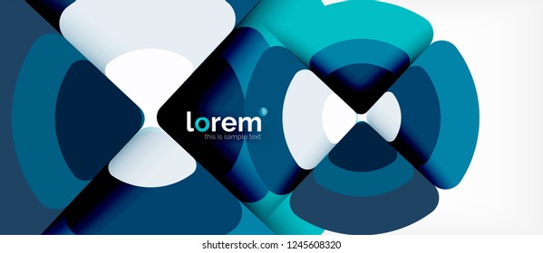 Circles and triangles geometric abstract background. Trendy abstract layout template for business or technology presentation or web brochure cover, wallpaper. Vector illustration