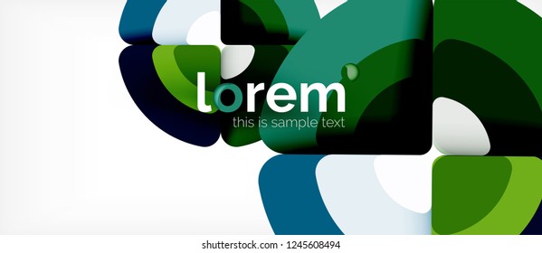 Circles and triangles geometric abstract background. Trendy abstract layout template for business or technology presentation or web brochure cover, wallpaper. Vector illustration