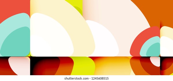 Circles and triangles geometric abstract background. Trendy abstract layout template for business or technology presentation or web brochure cover, wallpaper. Vector illustration