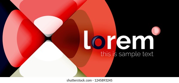 Circles and triangles geometric abstract background. Trendy abstract layout template for business or technology presentation or web brochure cover, wallpaper. Vector illustration