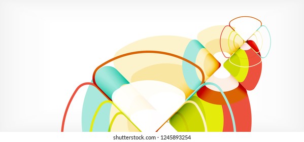 Circles and triangles geometric abstract background. Trendy abstract layout template for business or technology presentation or web brochure cover, wallpaper. Vector illustration