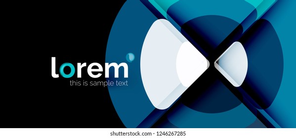 Circles and triangles geometric abstract background. Trendy abstract layout template for business or technology presentation or web brochure cover, wallpaper. Vector illustration