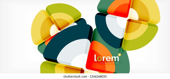 Circles and triangles geometric abstract background. Trendy abstract layout template for business or technology presentation or web brochure cover, wallpaper. Vector illustration