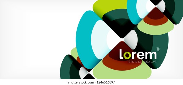 Circles and triangles geometric abstract background. Trendy abstract layout template for business or technology presentation or web brochure cover, wallpaper. Vector illustration