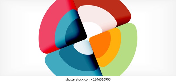 Circles and triangles geometric abstract background. Trendy abstract layout template for business or technology presentation or web brochure cover, wallpaper. Vector illustration