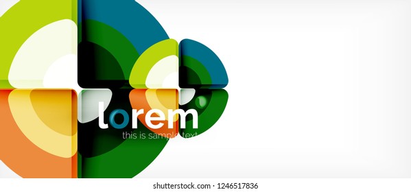 Circles and triangles geometric abstract background. Trendy abstract layout template for business or technology presentation or web brochure cover, wallpaper. Vector illustration