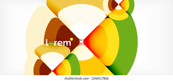 Circles and triangles geometric abstract background. Trendy abstract layout template for business or technology presentation or web brochure cover, wallpaper. Vector illustration