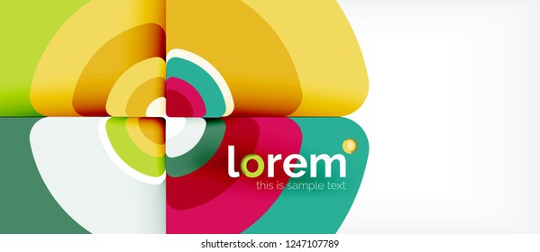 Circles and triangles geometric abstract background. Trendy abstract layout template for business or technology presentation or web brochure cover, wallpaper. Vector illustration