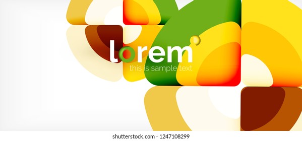 Circles and triangles geometric abstract background. Trendy abstract layout template for business or technology presentation or web brochure cover, wallpaper. Vector illustration