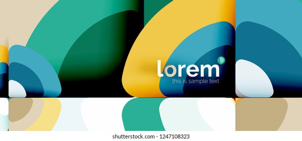 Circles and triangles geometric abstract background. Trendy abstract layout template for business or technology presentation or web brochure cover, wallpaper. Vector illustration