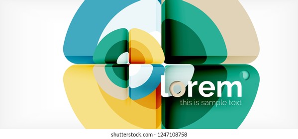 Circles and triangles geometric abstract background. Trendy abstract layout template for business or technology presentation or web brochure cover, wallpaper. Vector illustration
