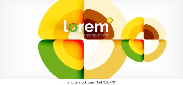 Circles and triangles geometric abstract background. Trendy abstract layout template for business or technology presentation or web brochure cover, wallpaper. Vector illustration