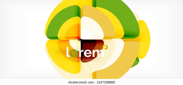 Circles and triangles geometric abstract background. Trendy abstract layout template for business or technology presentation or web brochure cover, wallpaper. Vector illustration