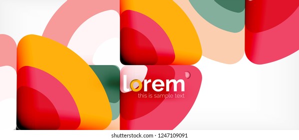 Circles and triangles geometric abstract background. Trendy abstract layout template for business or technology presentation or web brochure cover, wallpaper. Vector illustration