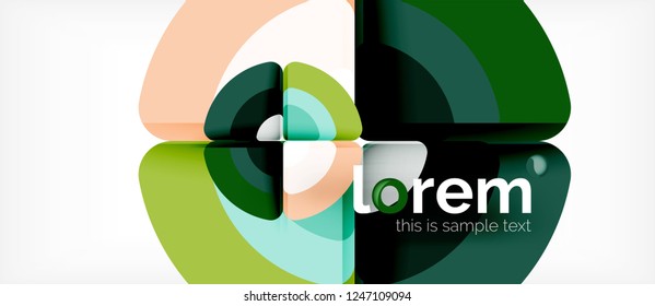 Circles and triangles geometric abstract background. Trendy abstract layout template for business or technology presentation or web brochure cover, wallpaper. Vector illustration