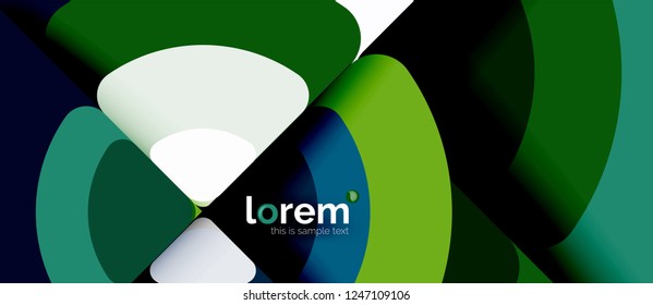 Circles and triangles geometric abstract background. Trendy abstract layout template for business or technology presentation or web brochure cover, wallpaper. Vector illustration
