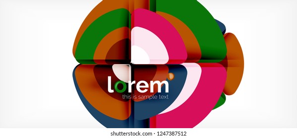 Circles and triangles geometric abstract background. Trendy abstract layout template for business or technology presentation or web brochure cover, wallpaper. Vector illustration