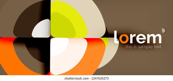 Circles and triangles geometric abstract background. Trendy abstract layout template for business or technology presentation or web brochure cover, wallpaper. Vector illustration