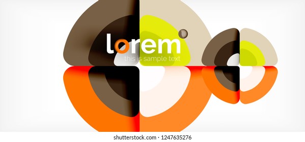 Circles and triangles geometric abstract background. Trendy abstract layout template for business or technology presentation or web brochure cover, wallpaper. Vector illustration