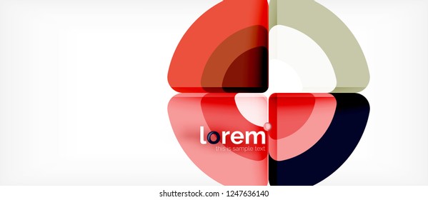 Círculos y triángulos de fondo abstracto geométrico. Plantilla de diseño abstracto de moda para presentación de negocios o tecnología o portada de folletos web, fondo de pantalla. Ilustración del vector