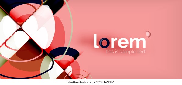 Circles and triangles geometric abstract background. Trendy abstract layout template for business or technology presentation or web brochure cover, wallpaper. Vector illustration