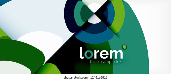 Circles and triangles geometric abstract background. Trendy abstract layout template for business or technology presentation or web brochure cover, wallpaper. Vector illustration