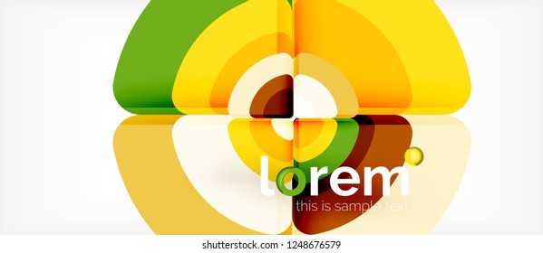 Círculos y triángulos de fondo abstracto geométrico. Plantilla de diseño abstracto de moda para presentación de negocios o tecnología o portada de folletos web, fondo de pantalla. Ilustración del vector