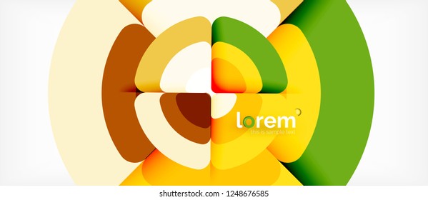 Circles and triangles geometric abstract background. Trendy abstract layout template for business or technology presentation or web brochure cover, wallpaper. Vector illustration