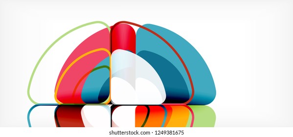 Circles and triangles geometric abstract background. Trendy abstract layout template for business or technology presentation or web brochure cover, wallpaper. Vector illustration