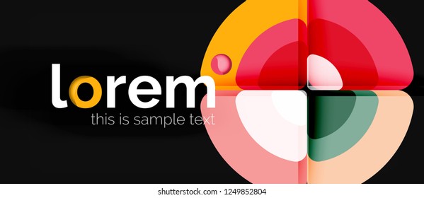 Circles and triangles geometric abstract background. Trendy abstract layout template for business or technology presentation or web brochure cover, wallpaper. Vector illustration