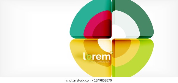 Circles and triangles geometric abstract background. Trendy abstract layout template for business or technology presentation or web brochure cover, wallpaper. Vector illustration