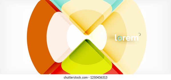 Circles and triangles geometric abstract background. Trendy abstract layout template for business or technology presentation or web brochure cover, wallpaper. Vector illustration