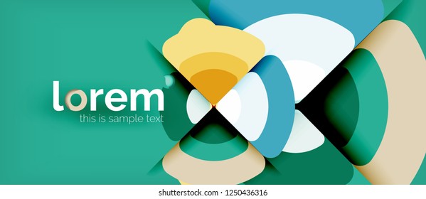 Circles and triangles geometric abstract background. Trendy abstract layout template for business or technology presentation or web brochure cover, wallpaper. Vector illustration