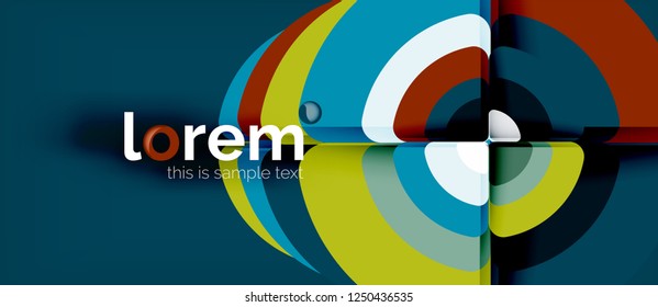 Circles and triangles geometric abstract background. Trendy abstract layout template for business or technology presentation or web brochure cover, wallpaper. Vector illustration