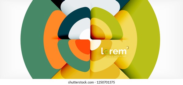 Circles and triangles geometric abstract background. Trendy abstract layout template for business or technology presentation or web brochure cover, wallpaper. Vector illustration