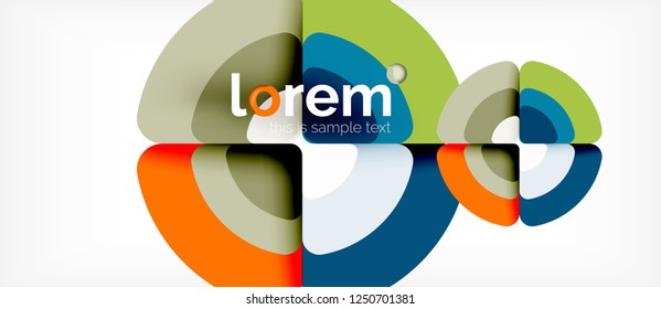 Circles and triangles geometric abstract background. Trendy abstract layout template for business or technology presentation or web brochure cover, wallpaper. Vector illustration