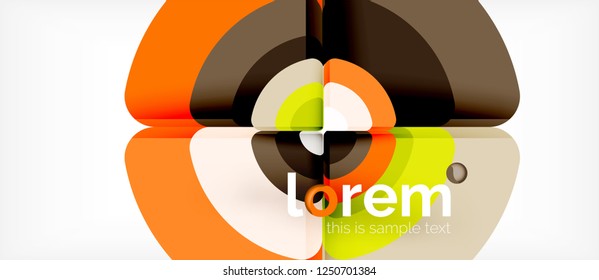 Circles and triangles geometric abstract background. Trendy abstract layout template for business or technology presentation or web brochure cover, wallpaper. Vector illustration