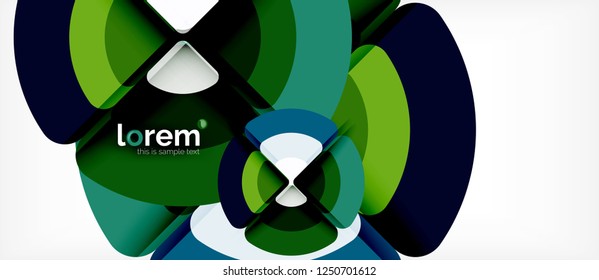 Circles and triangles geometric abstract background. Trendy abstract layout template for business or technology presentation or web brochure cover, wallpaper. Vector illustration