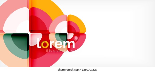 Circles and triangles geometric abstract background. Trendy abstract layout template for business or technology presentation or web brochure cover, wallpaper. Vector illustration