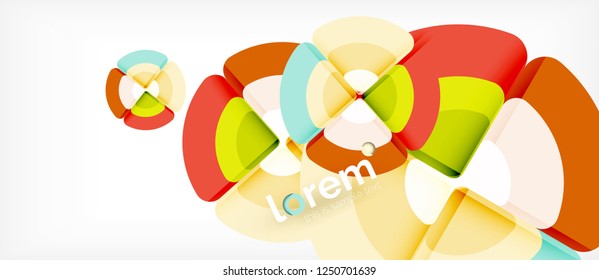 Circles and triangles geometric abstract background. Trendy abstract layout template for business or technology presentation or web brochure cover, wallpaper. Vector illustration