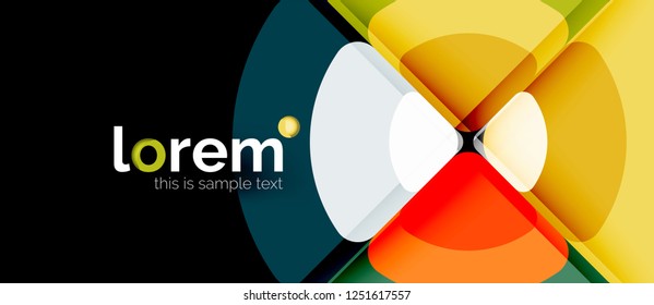 Circles and triangles geometric abstract background. Trendy abstract layout template for business or technology presentation or web brochure cover, wallpaper. Vector illustration
