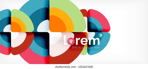 Circles and triangles geometric abstract background. Trendy abstract layout template for business or technology presentation or web brochure cover, wallpaper. Vector illustration