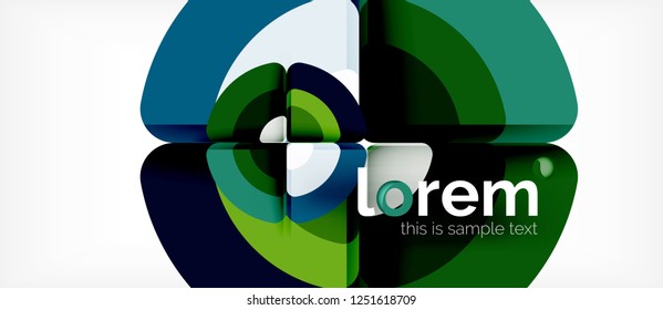 Circles and triangles geometric abstract background. Trendy abstract layout template for business or technology presentation or web brochure cover, wallpaper. Vector illustration