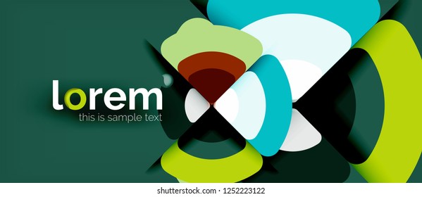Circles and triangles geometric abstract background. Trendy abstract layout template for business or technology presentation or web brochure cover, wallpaper. Vector illustration