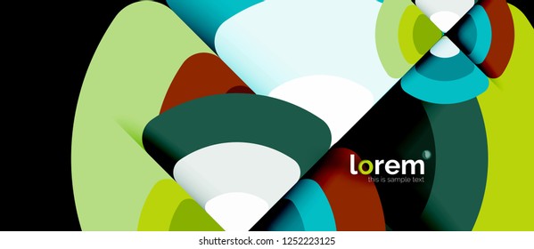 Circles and triangles geometric abstract background. Trendy abstract layout template for business or technology presentation or web brochure cover, wallpaper. Vector illustration
