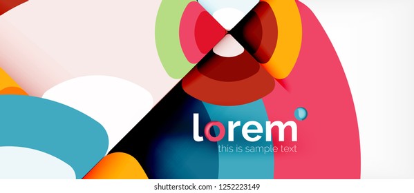 Circles and triangles geometric abstract background. Trendy abstract layout template for business or technology presentation or web brochure cover, wallpaper. Vector illustration